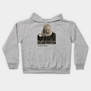 Victor Hugo Portrait and Quote Kids Hoodie